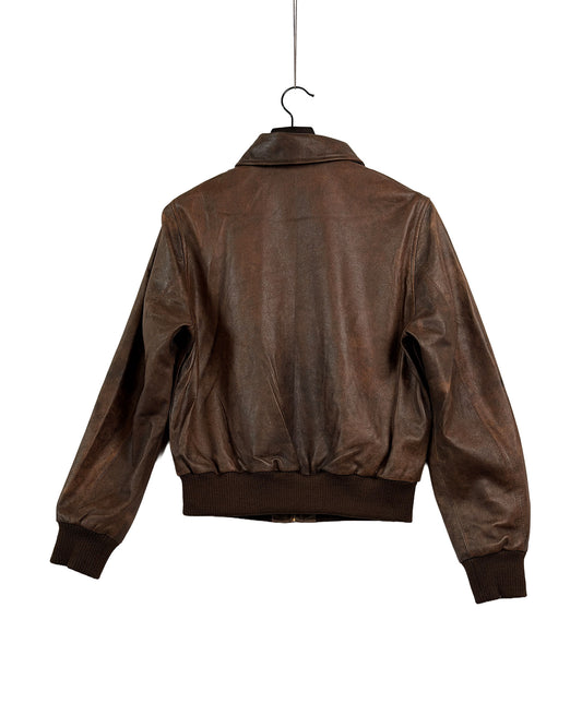 Boyfriend leather bomber
