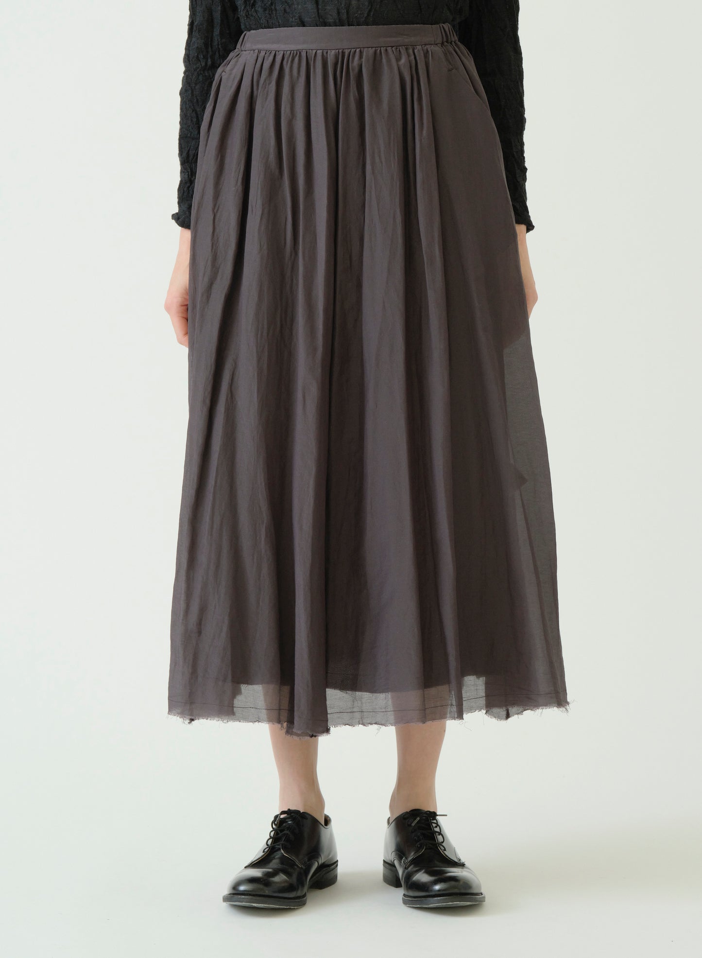 Cotton silk lawn long skirt