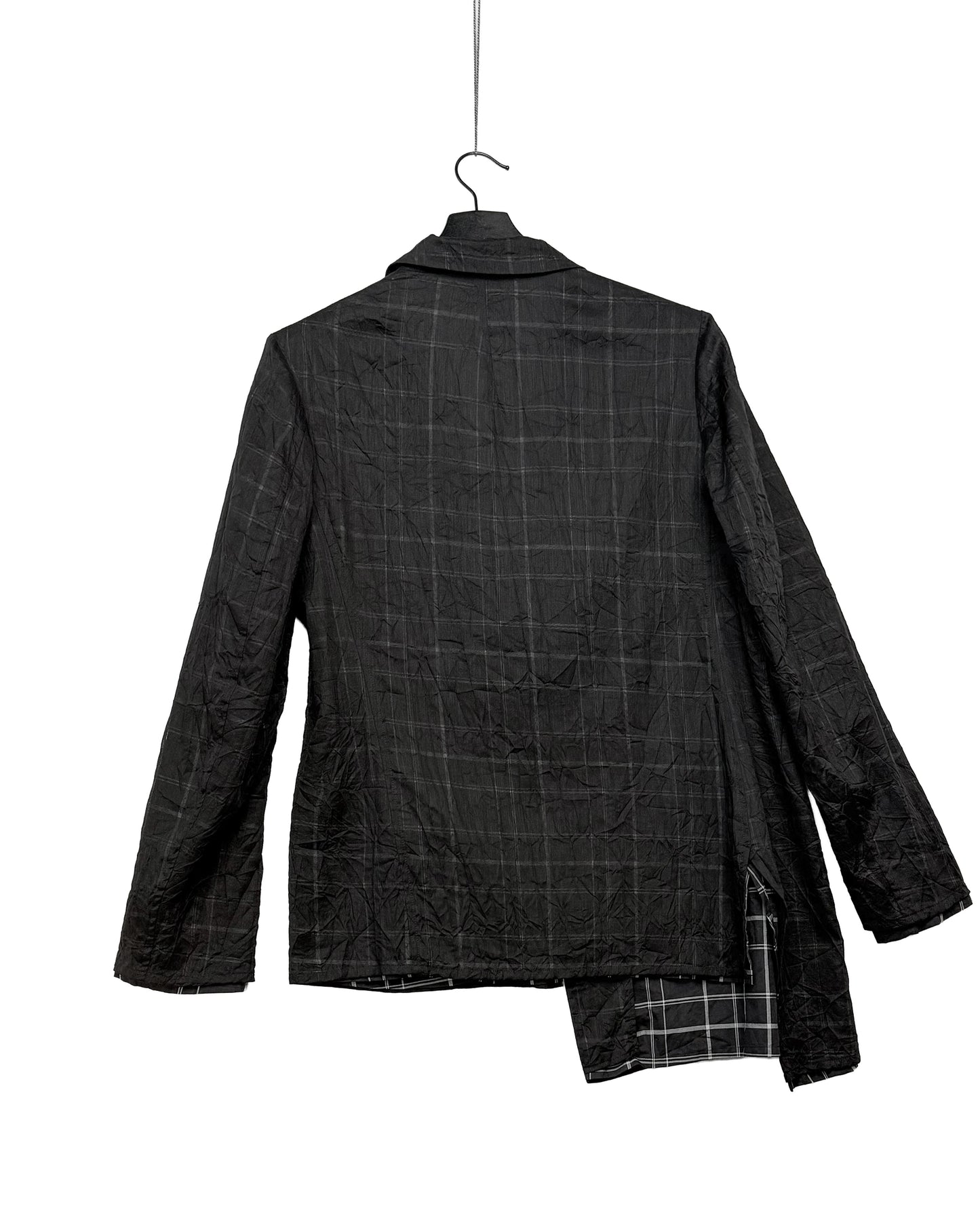 O-double button asymmetery jacket
