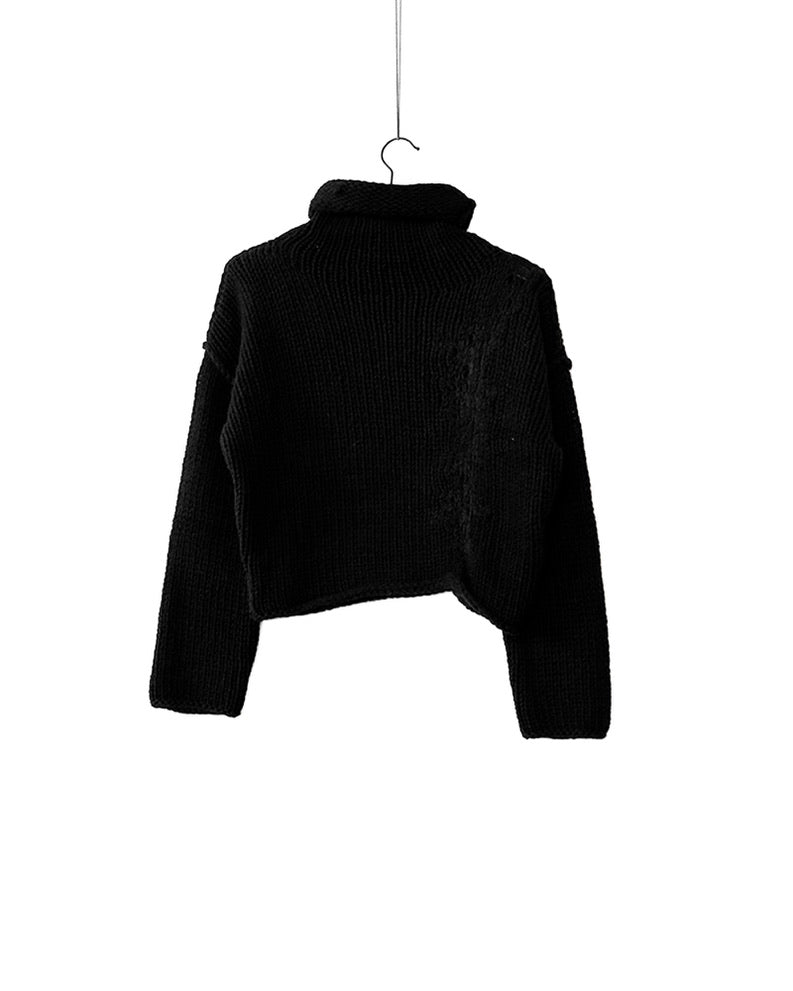 Regular fit yak-alpaca blend crewneck sweater