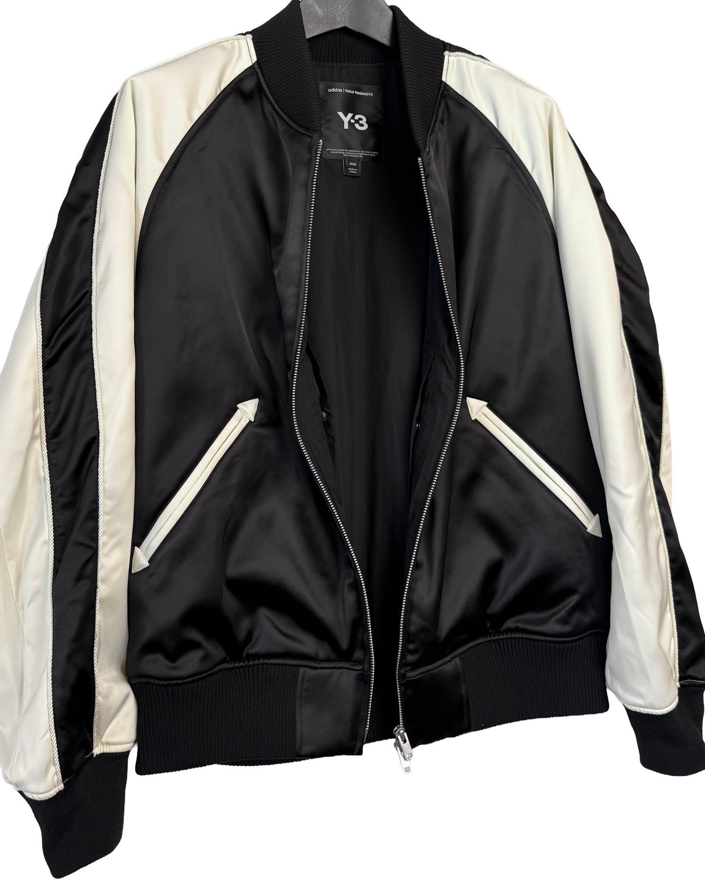 Y-3 Liquid logo satin souvenir jacket