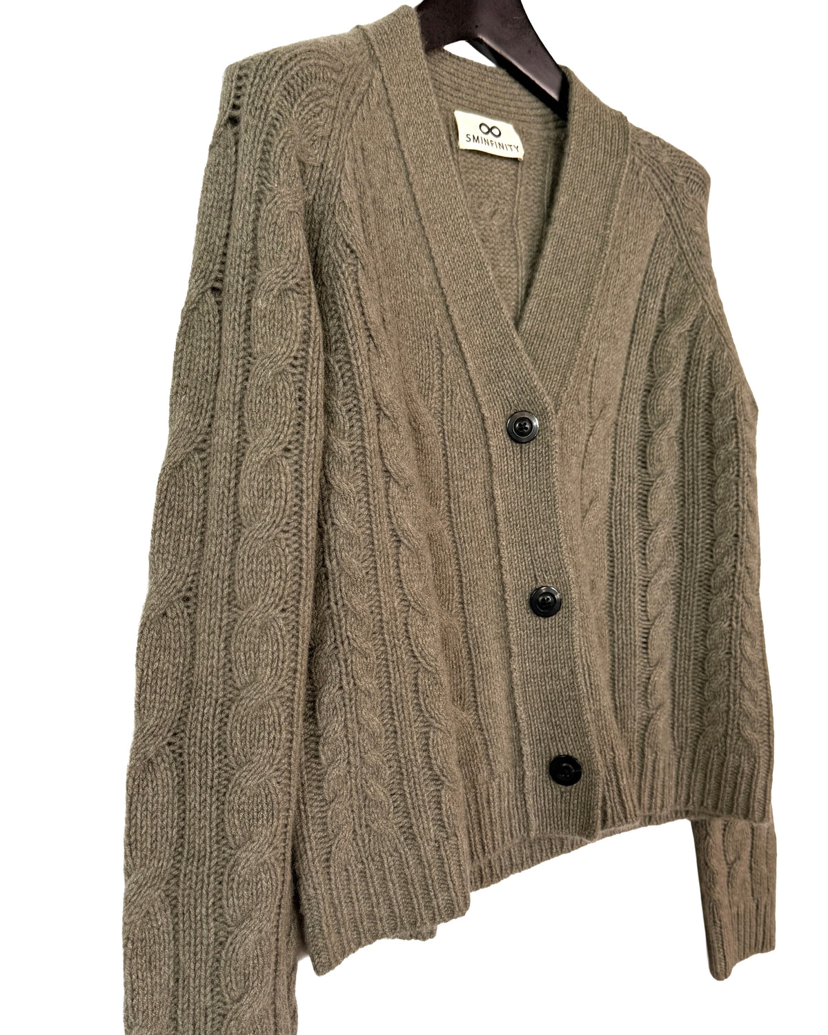 Pure chunky cable cardigan