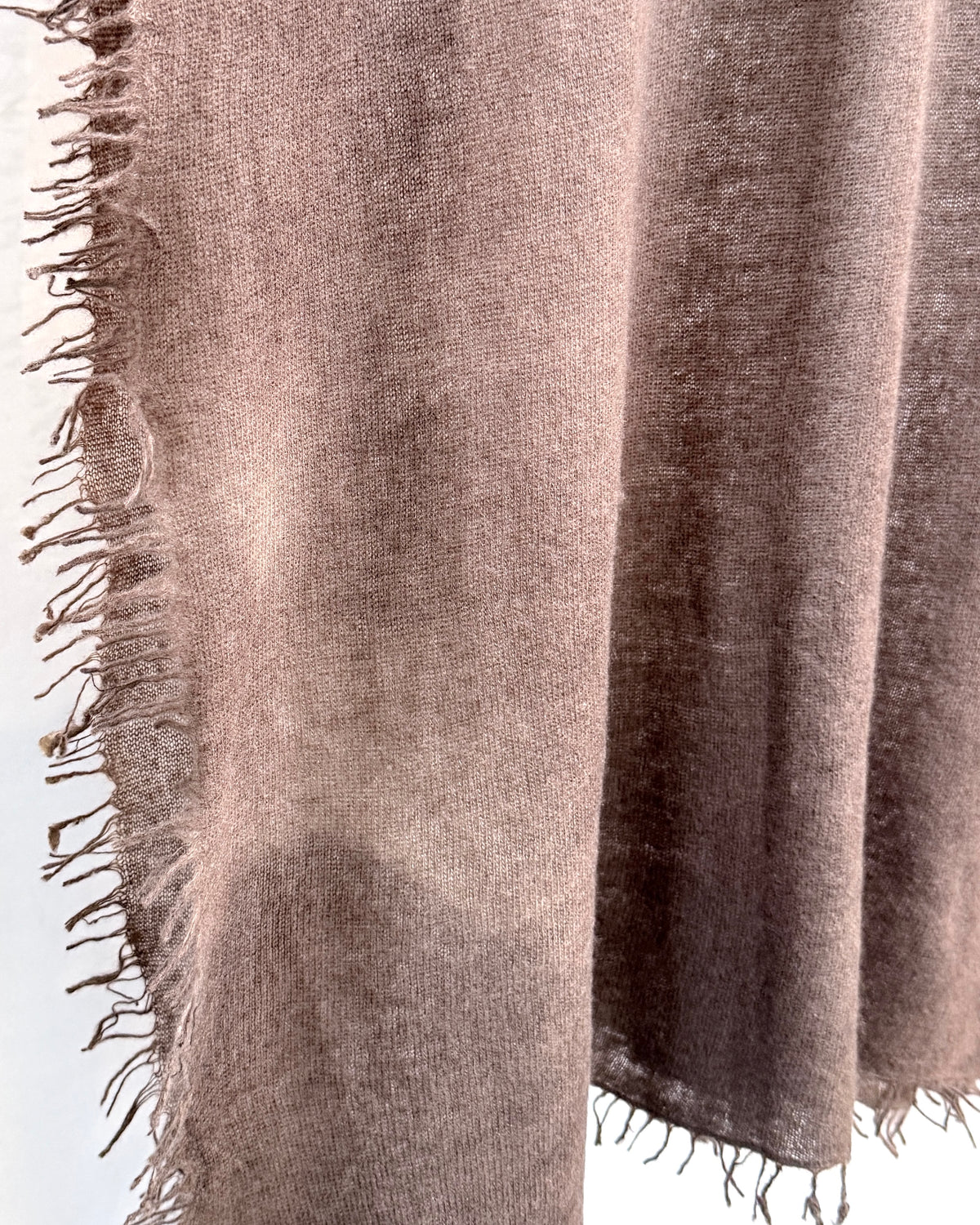 Hand dyed knitted scarf