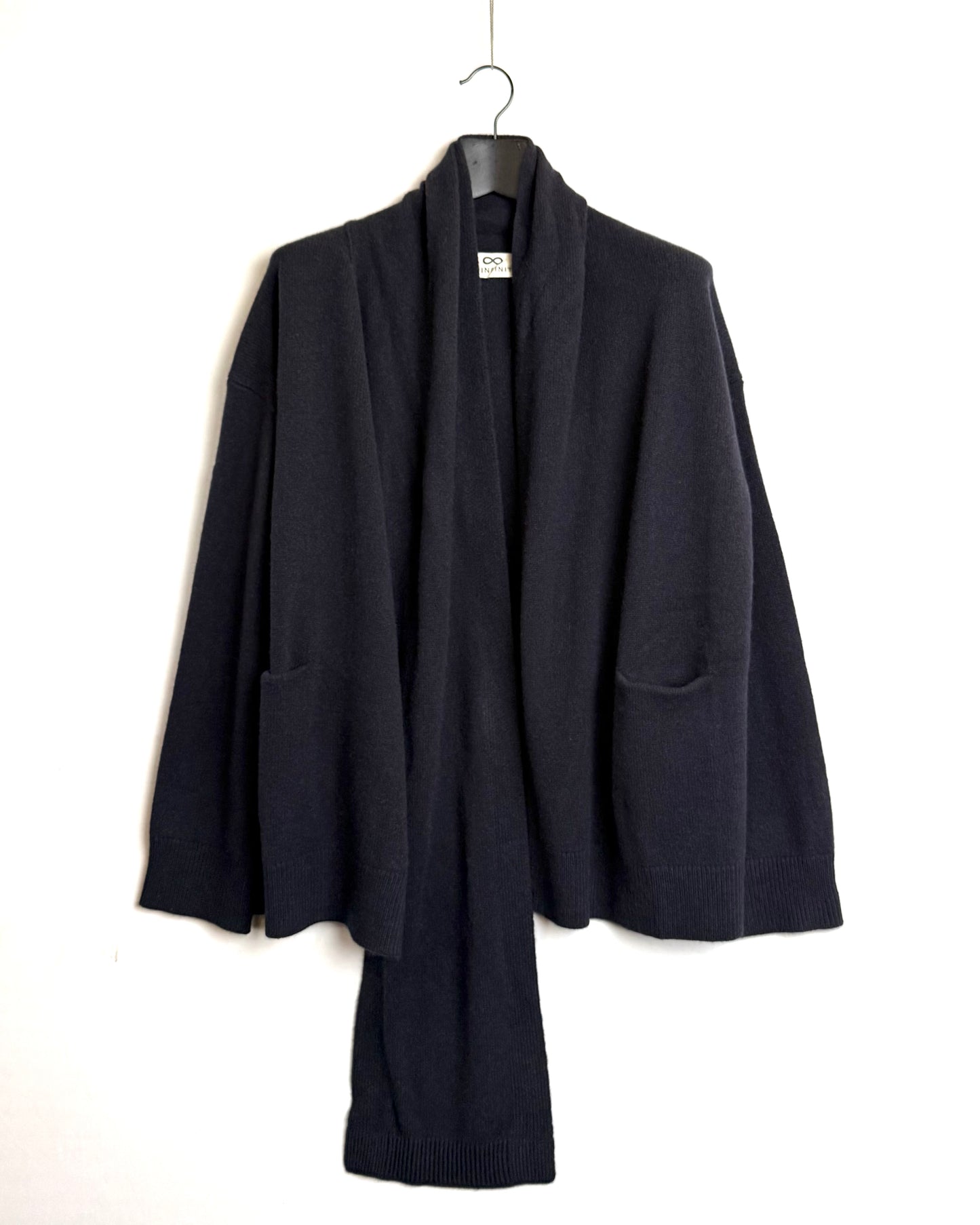 Pure relaxed scarf jacket