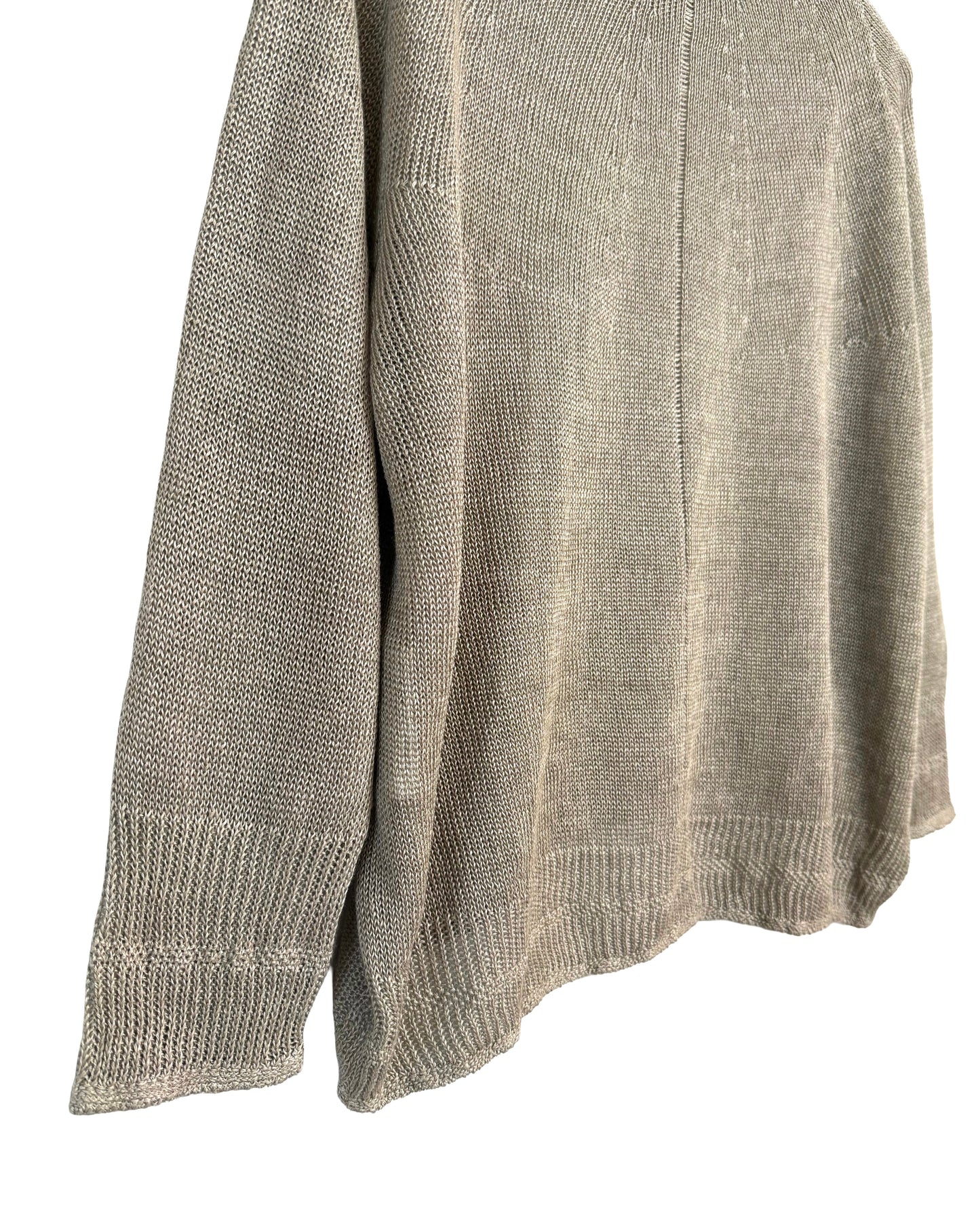 Normandy linen crew neck pullover
