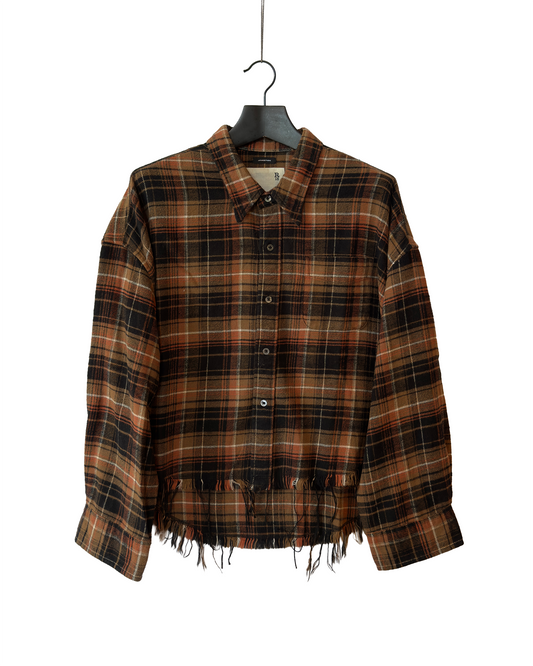 Drop neck cropped shirt