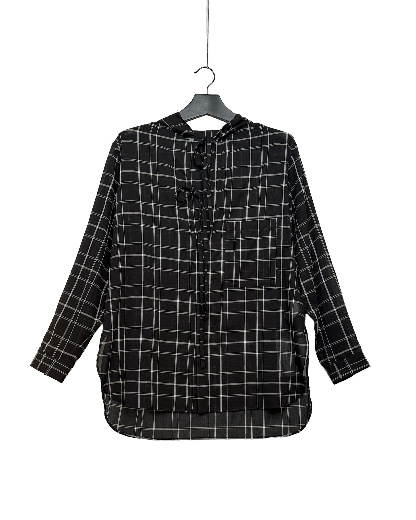 O-hooded blouse