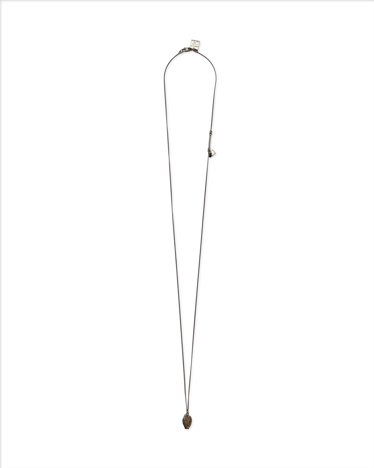 Silver necklace with stone