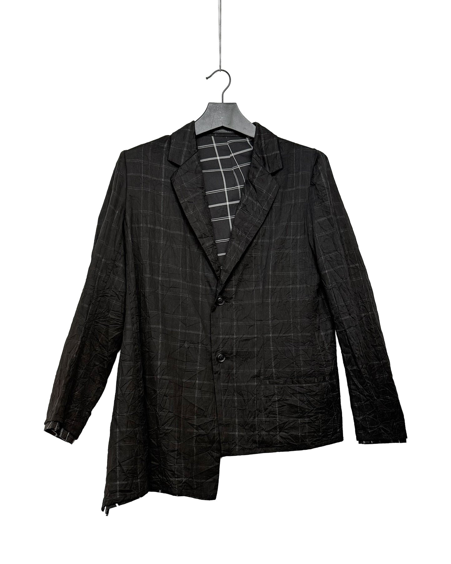 O-double button asymmetery jacket