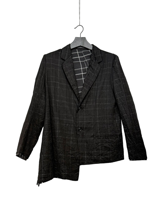 O-double button asymmetery jacket
