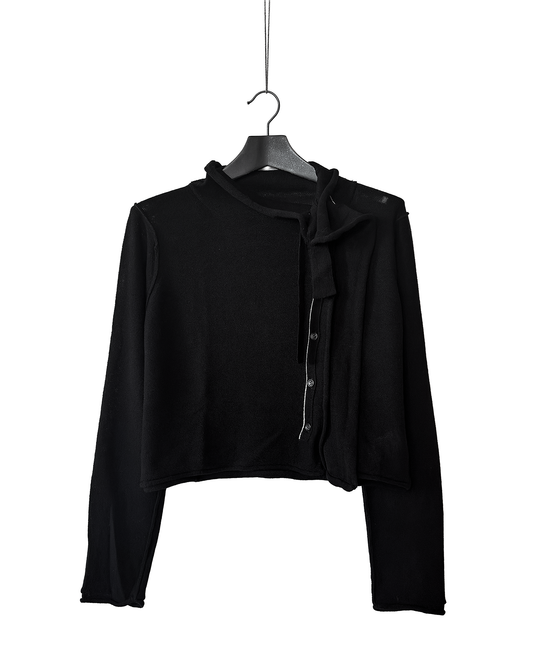 Collar cloth short cardigan