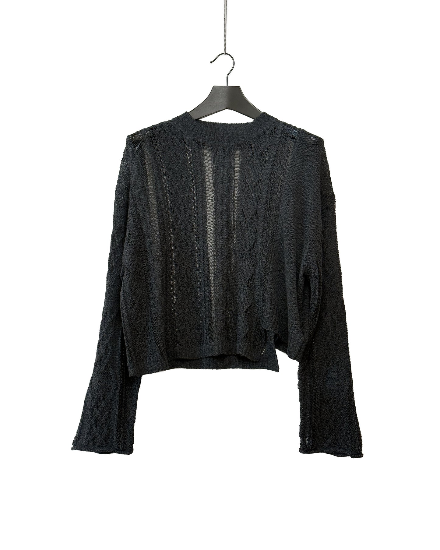 Cable long sleeve pullover