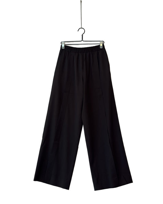 Slim fit light wool pants with single suspender