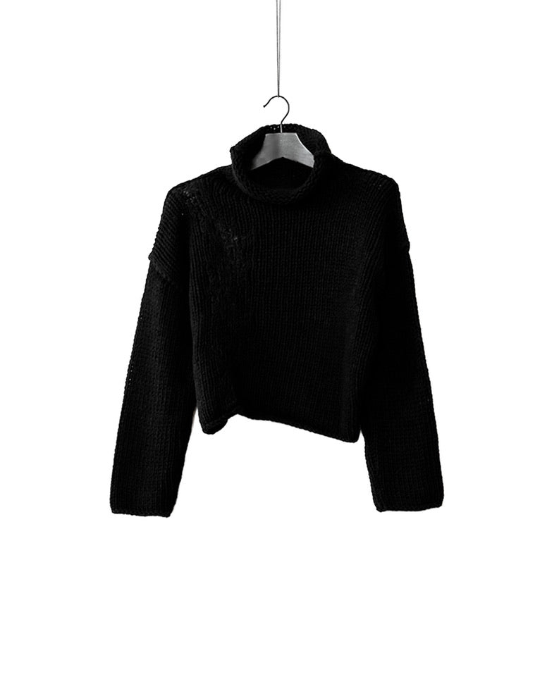 Regular fit yak-alpaca blend crewneck sweater