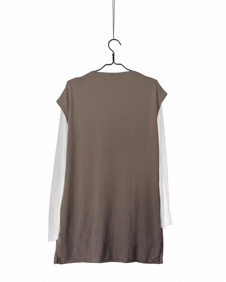 High twisted milled sheered top