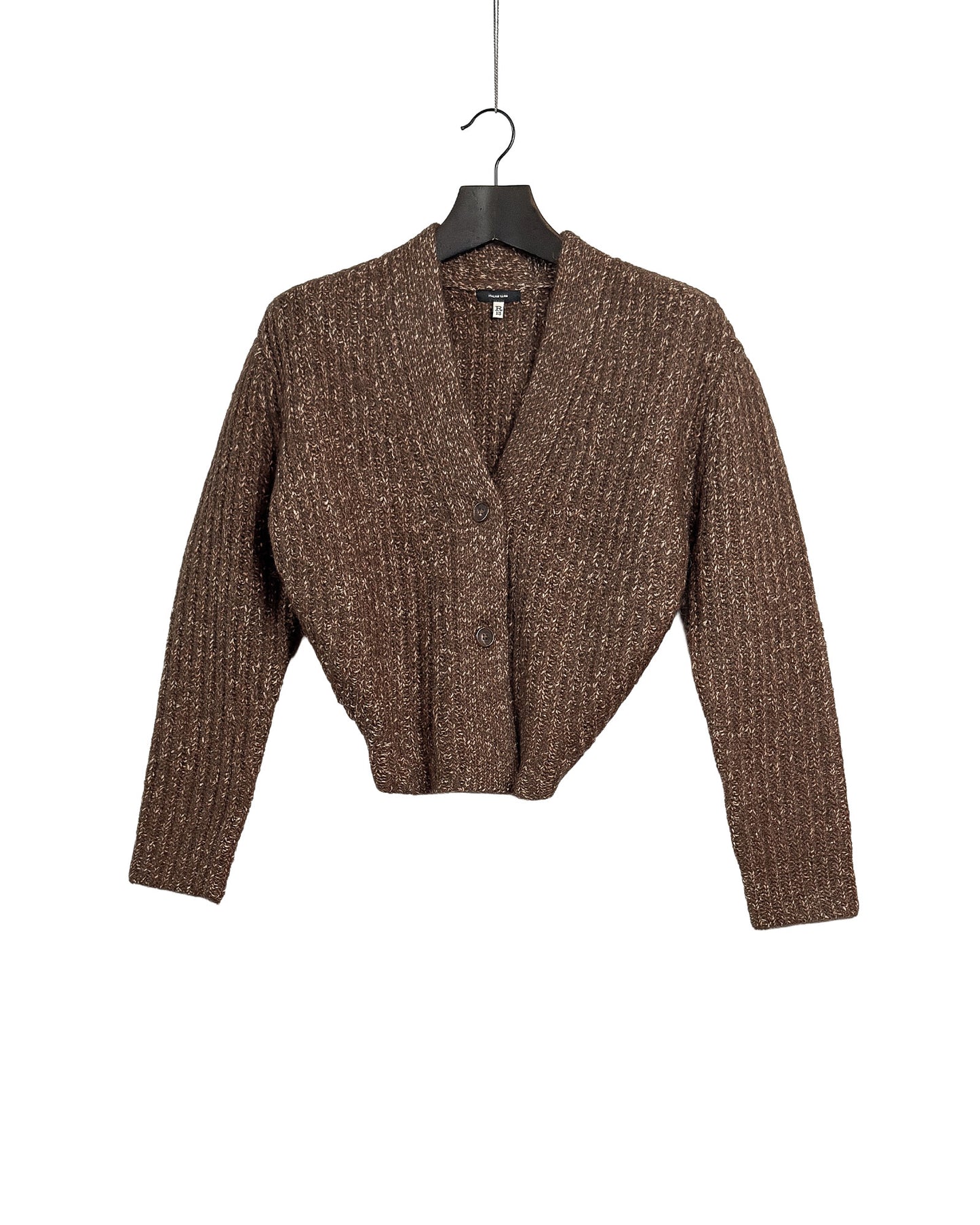 Split hem ribbed cardigan