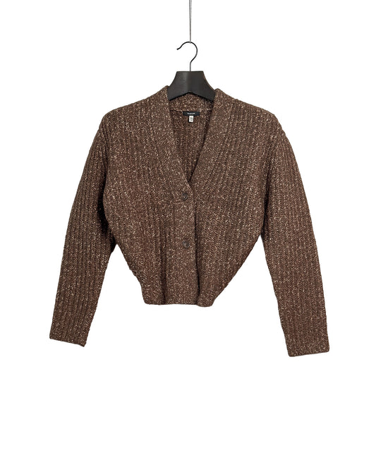 Split hem ribbed cardigan