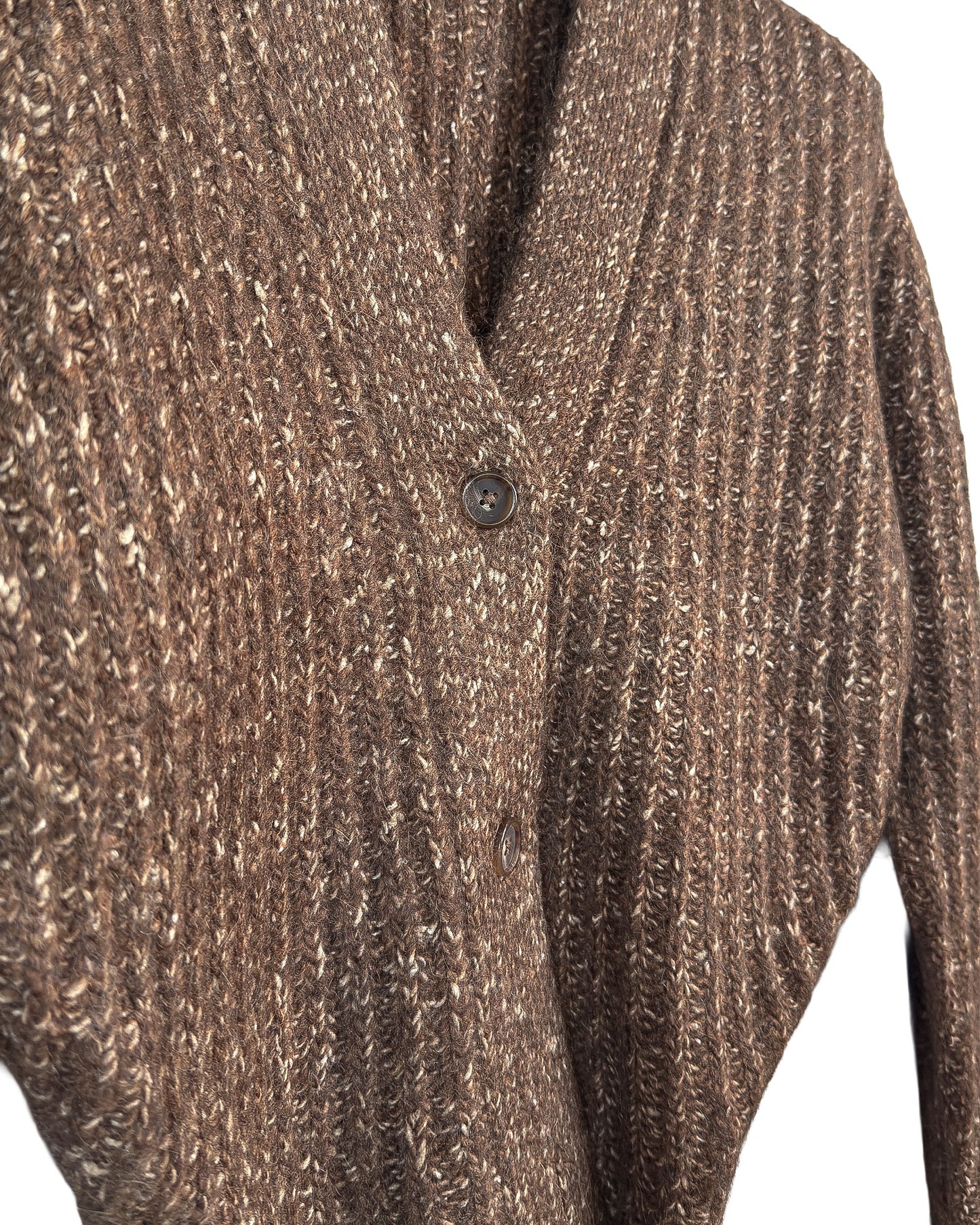 Split hem ribbed cardigan