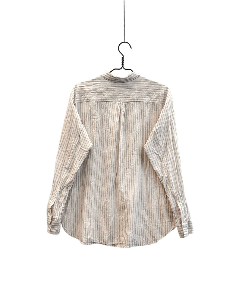 Organic cotton dobby stripe standard shirt