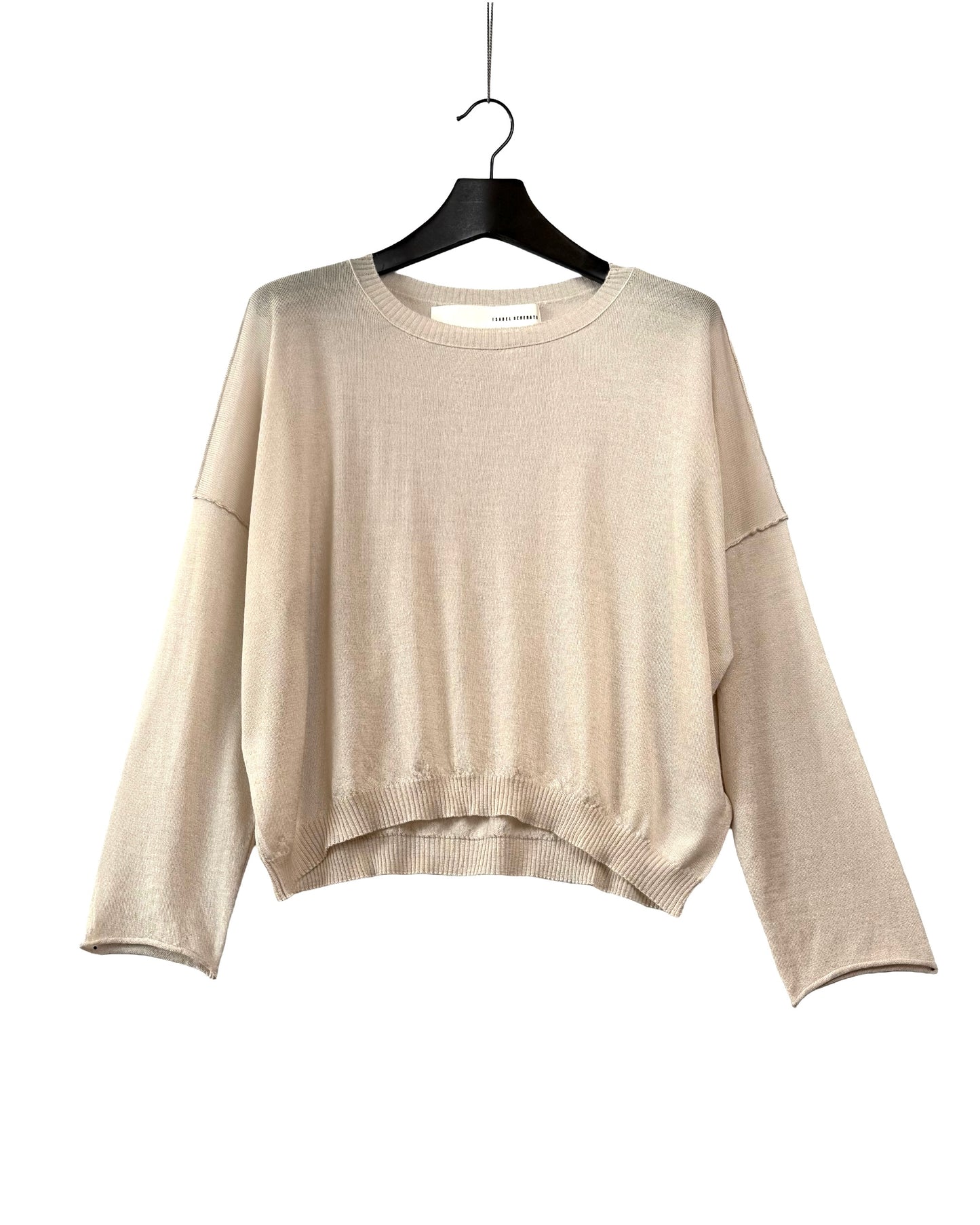 Cashmere and silk boxy knitted jumper