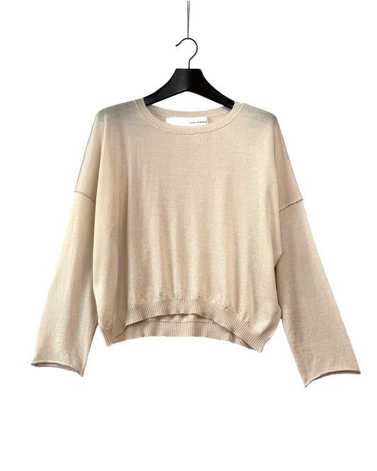 Cashmere and silk boxy knitted jumper