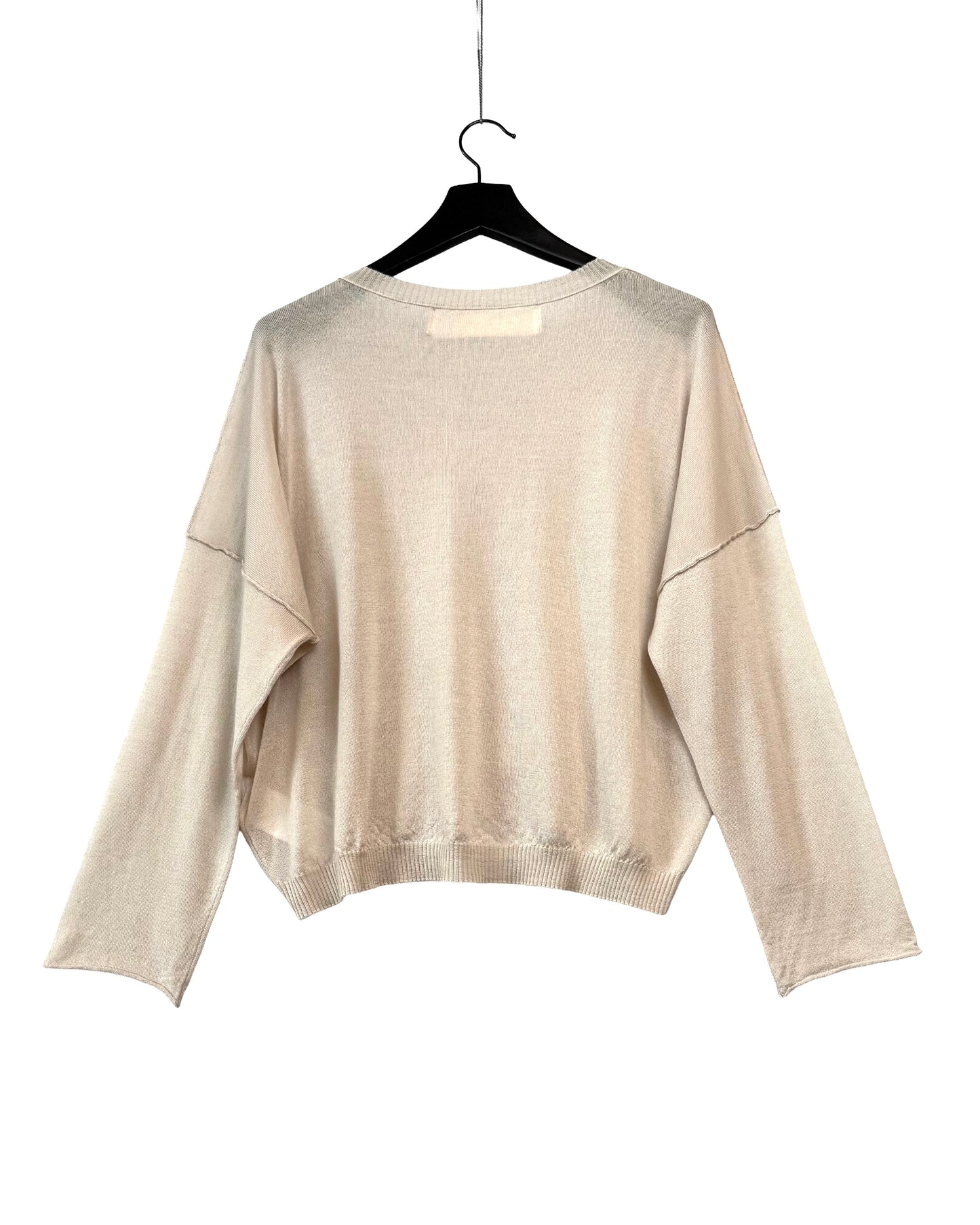 Cashmere and silk boxy knitted jumper