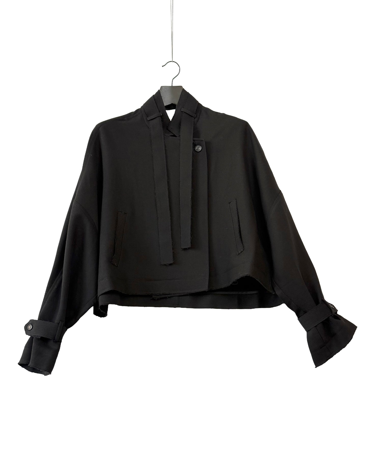 Diagonal wool blouson