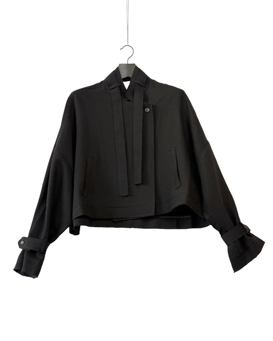 Diagonal wool blouson