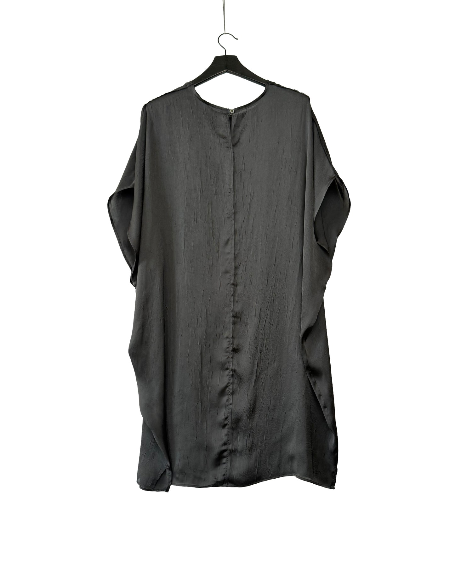 Satin crew-neck dress