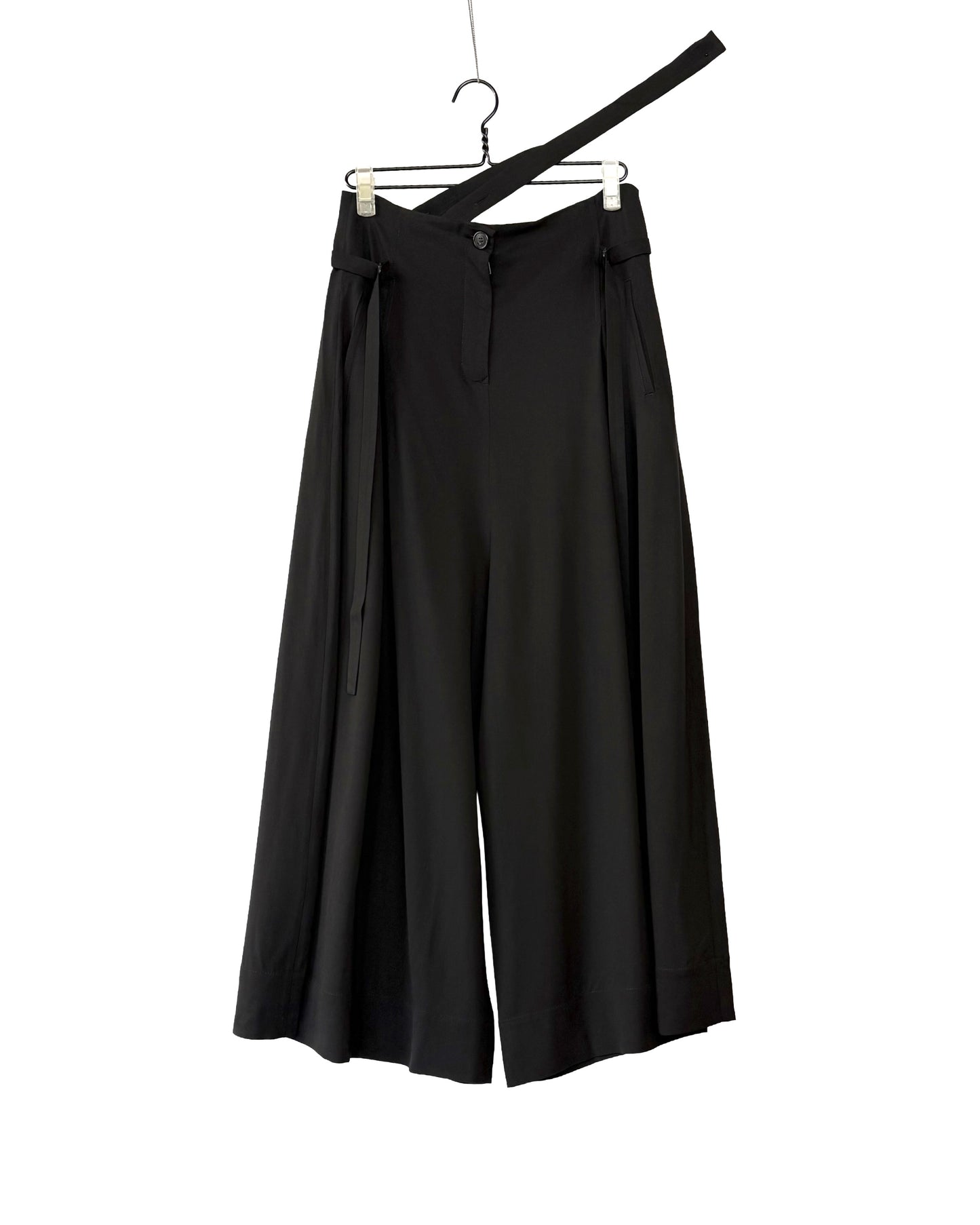 Viscose wide pleated pants
