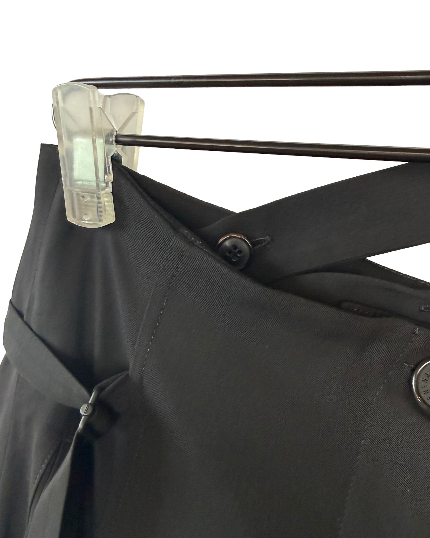 Viscose wide pleated pants