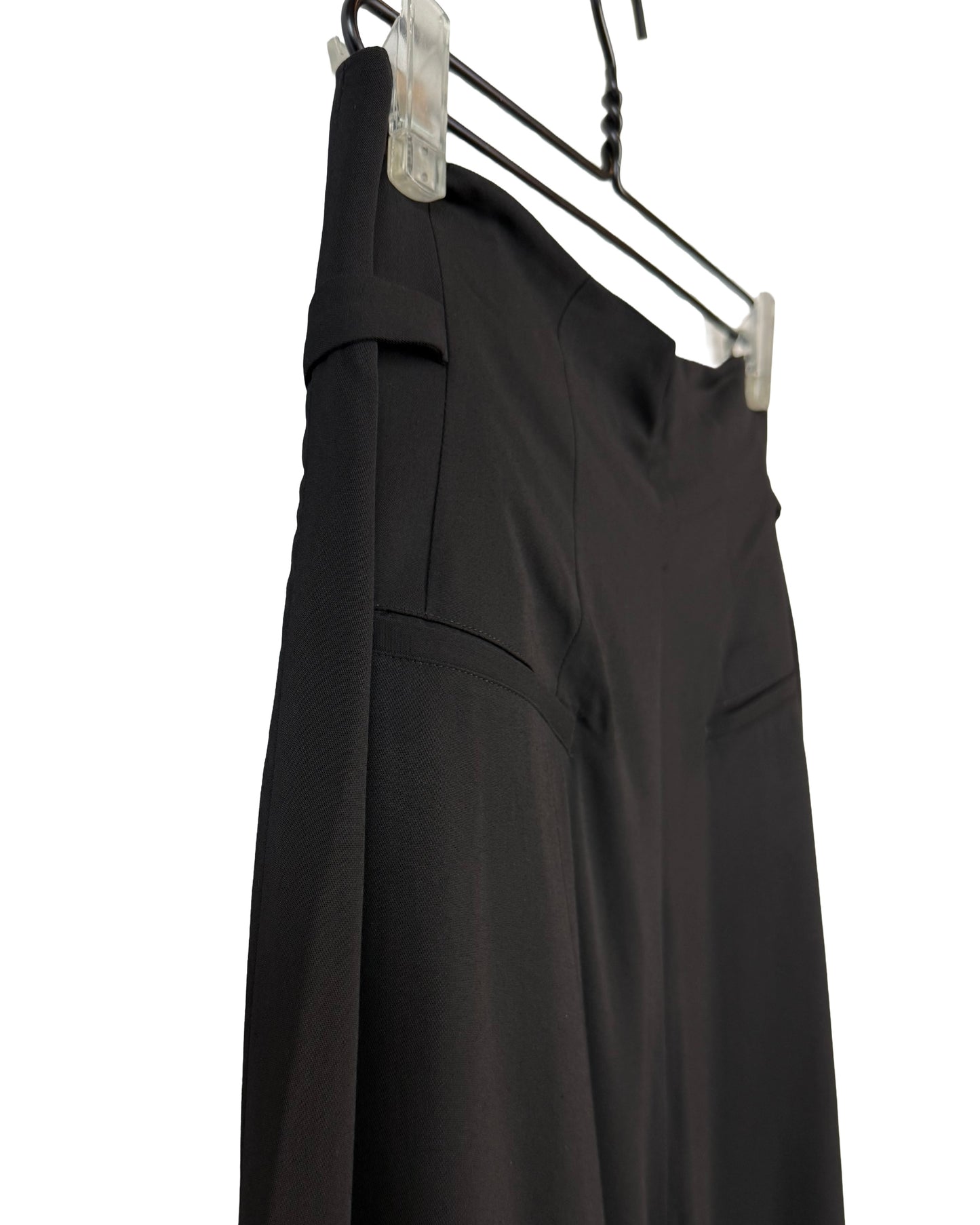 Viscose wide pleated pants