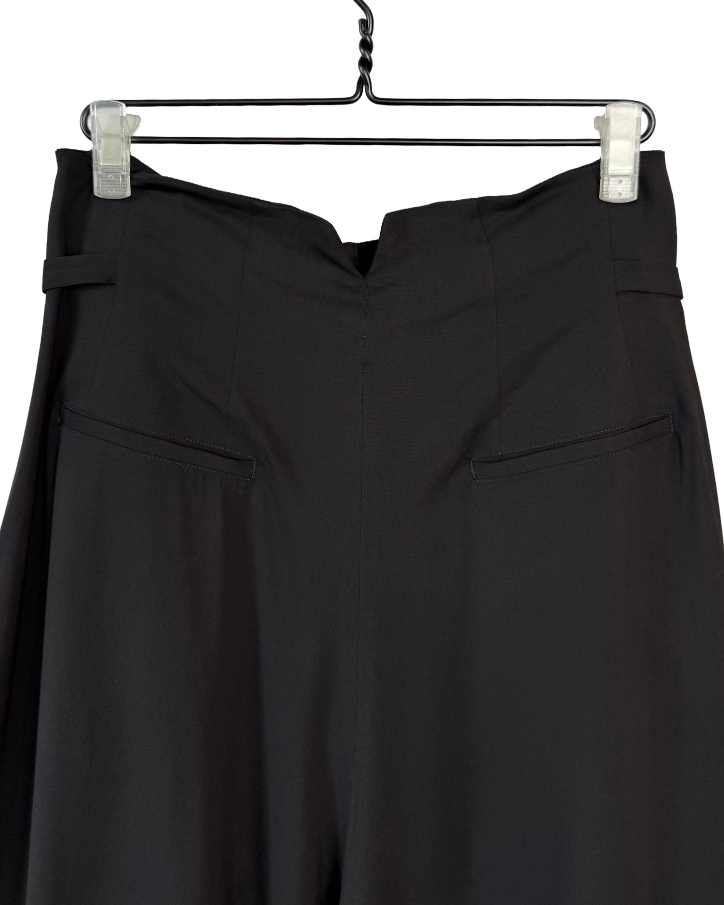 Viscose wide pleated pants