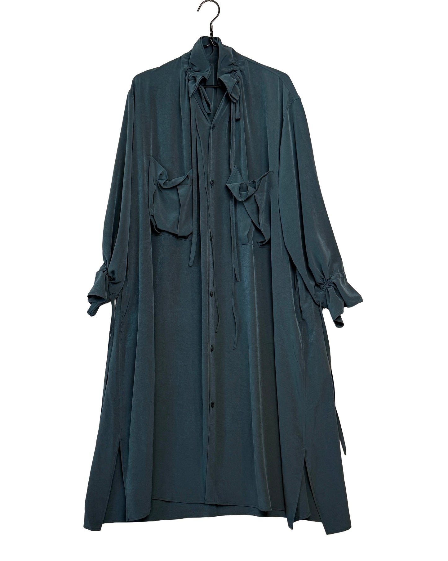 KO-gather collar dress