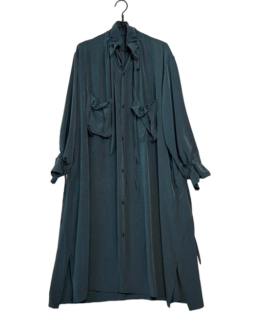 KO-gather collar dress