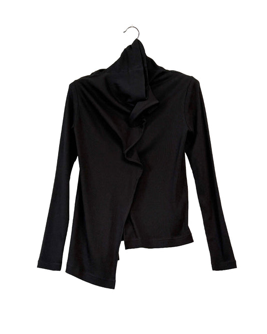 Front drape asymmetric pullover
