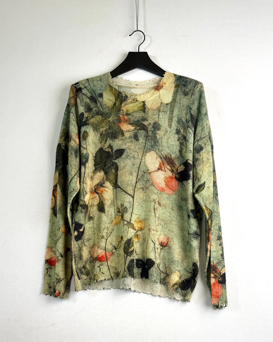 Printed boyfriend sweater