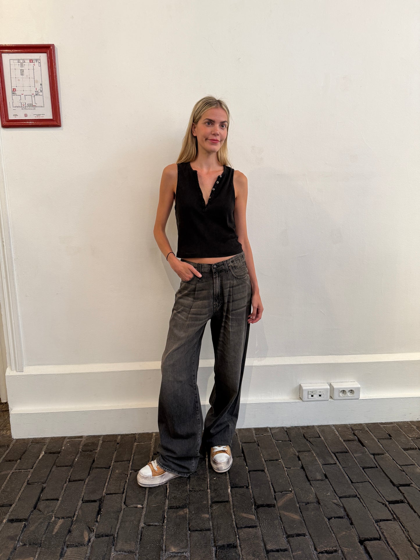 Damon pleated wide leg