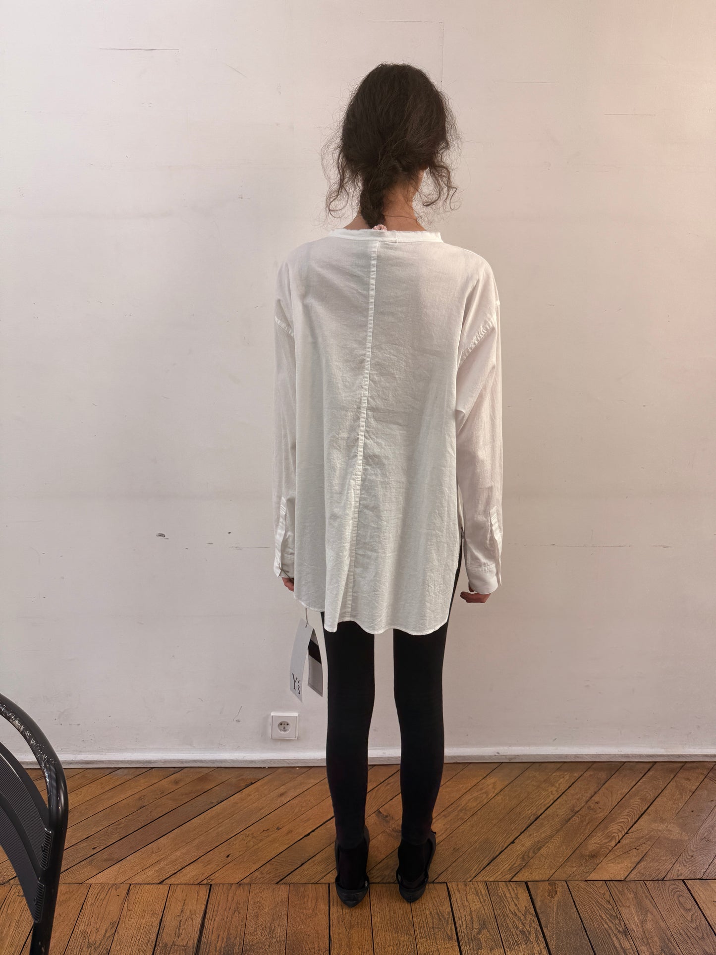 U-fringe colar blouse