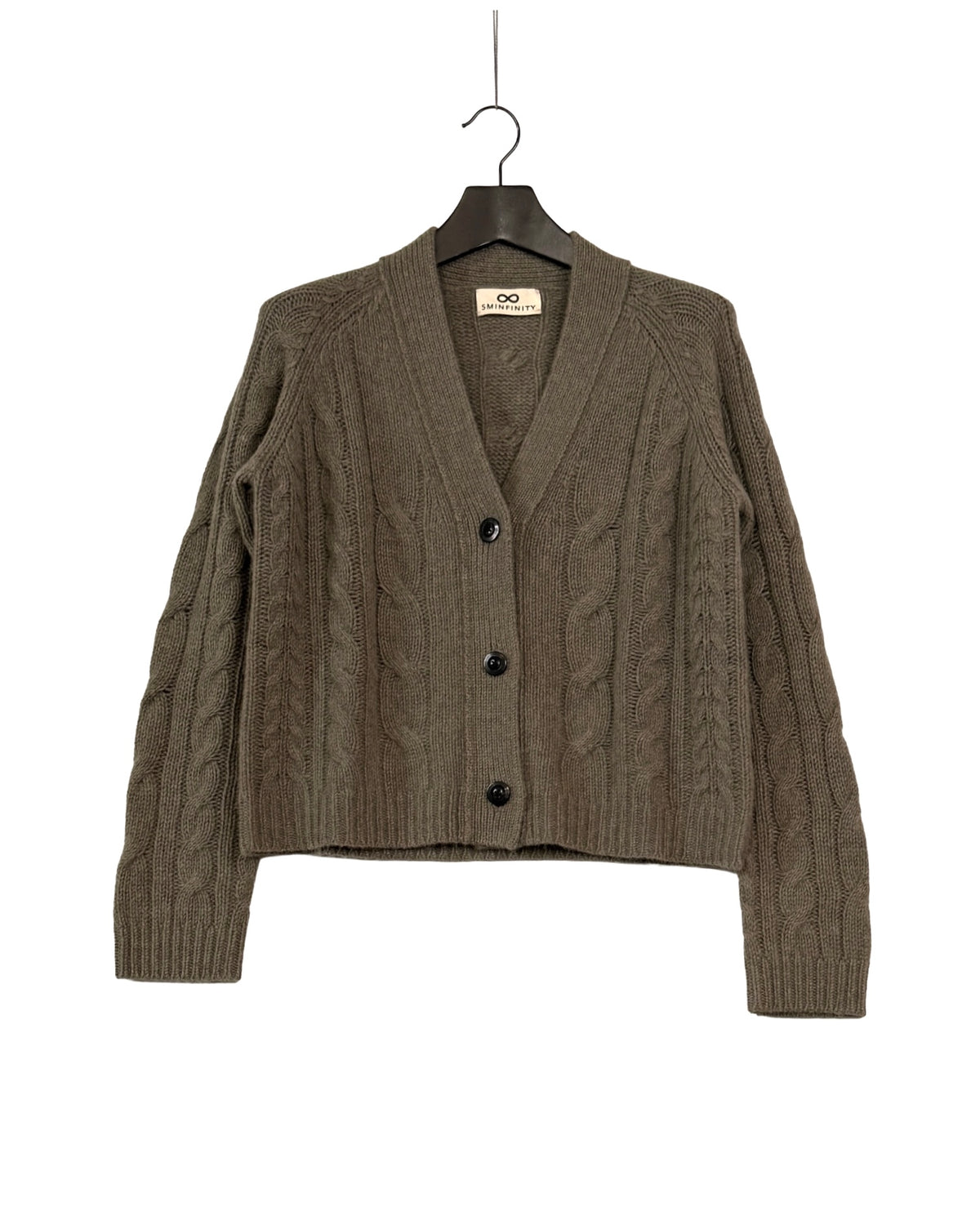 Pure chunky cable cardigan