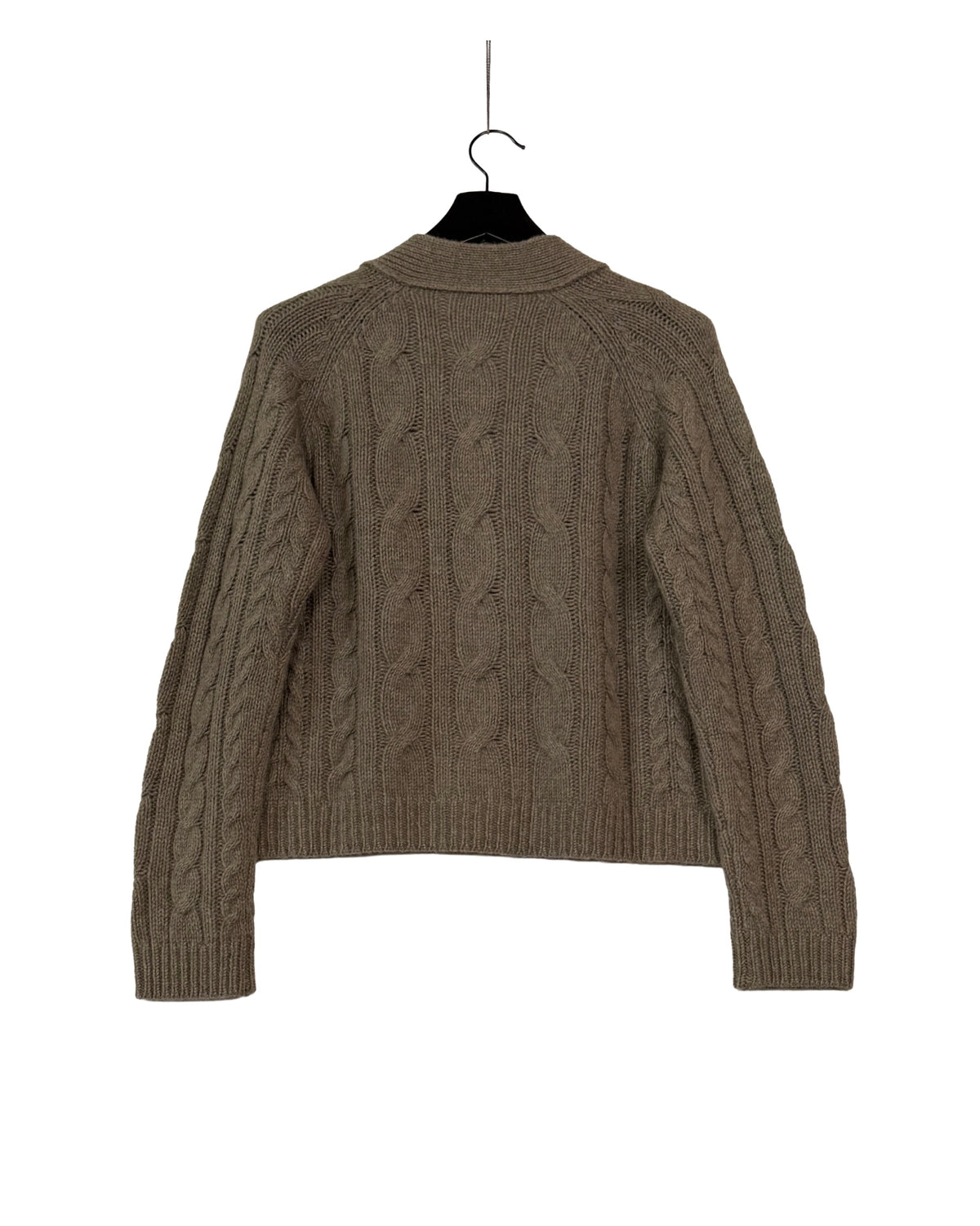 Pure chunky cable cardigan
