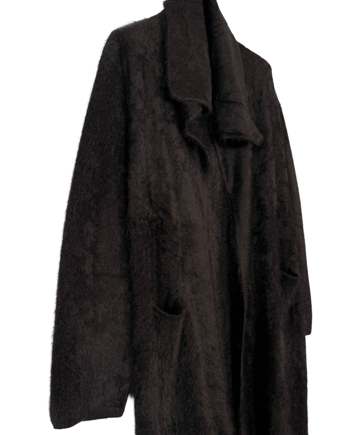 Furry maxi coat