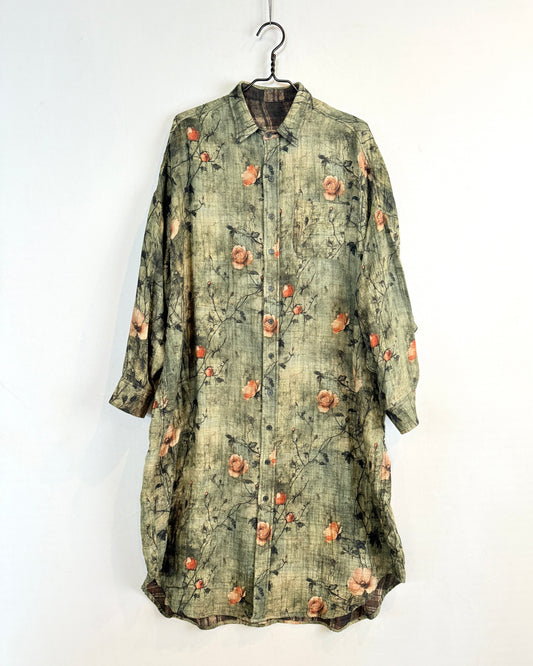 Reversible jumbo shirtdress