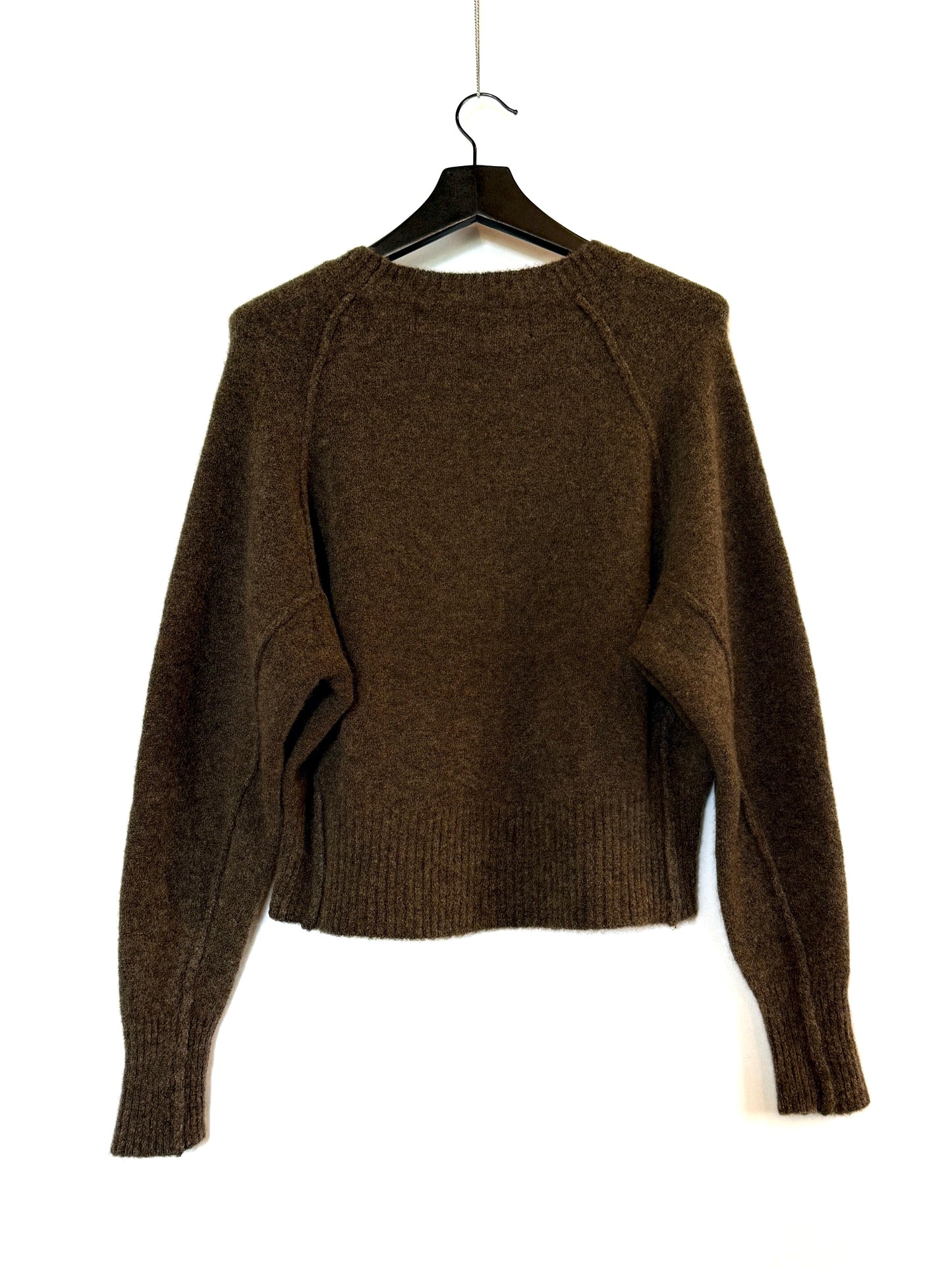 Stretch cashmere round neck sweater