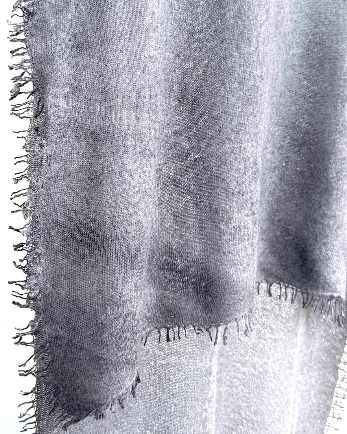 Hand dyed knitted scarf