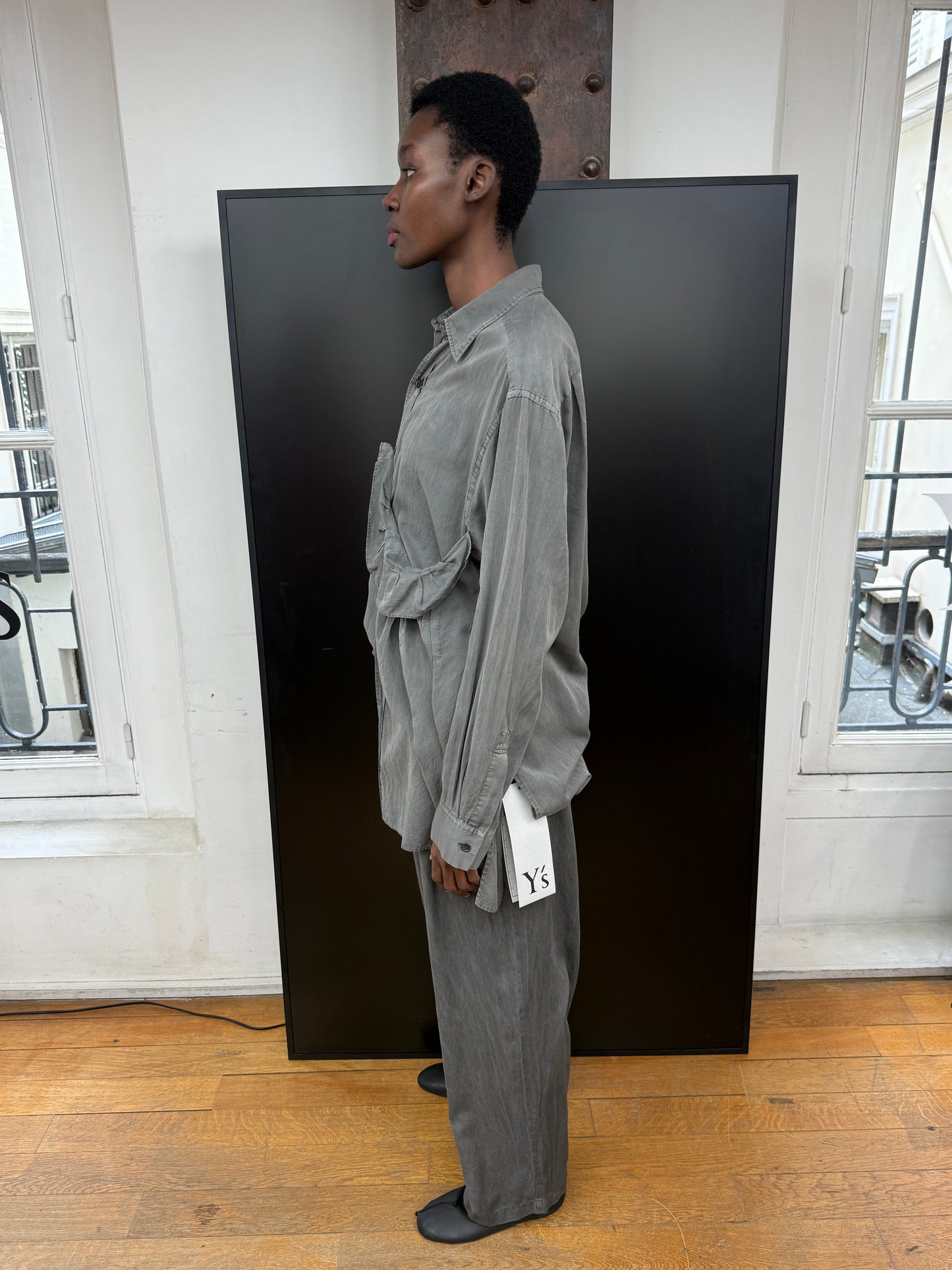 U-2 tuck wide pants