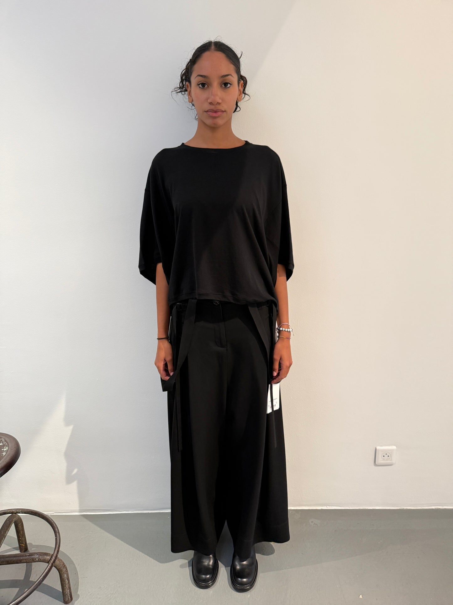 Cotton jersey loose top