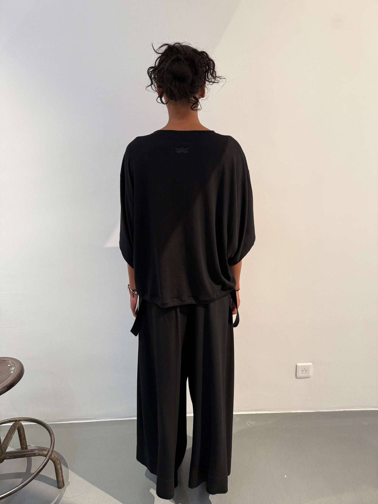 Cotton jersey loose top