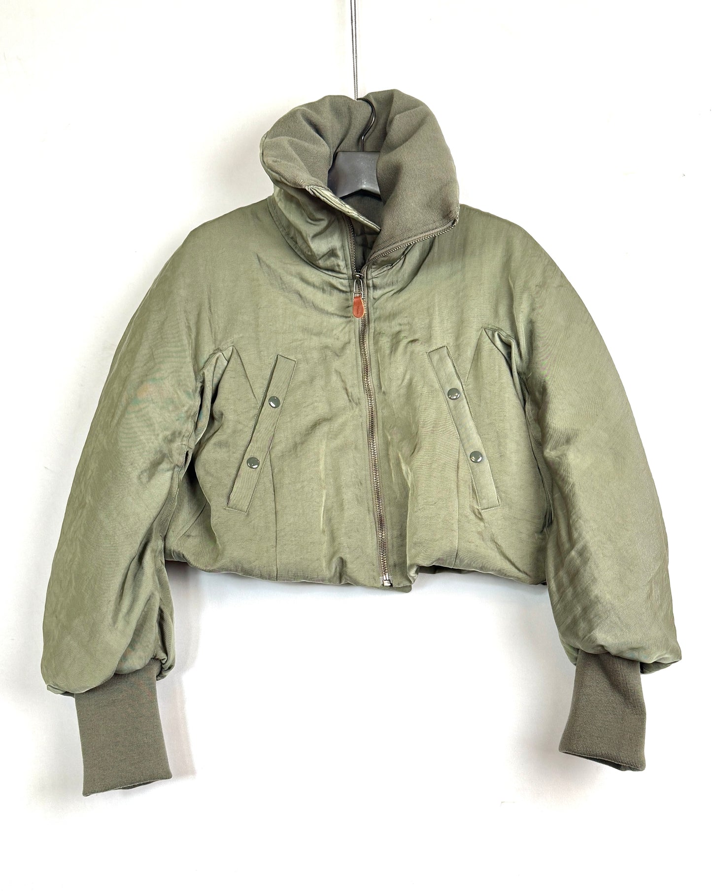Oversized padded flight jacket