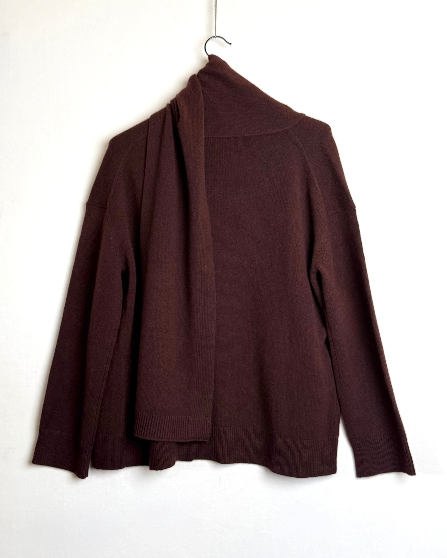 Pure relaxed scarf jacket